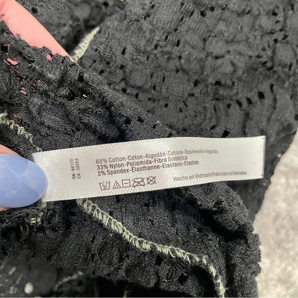 Free People Black Stretchy Lace Tank Top - Picture 7 of 10